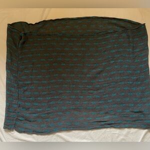 Teal and Gray Patterned Infinity Scarf